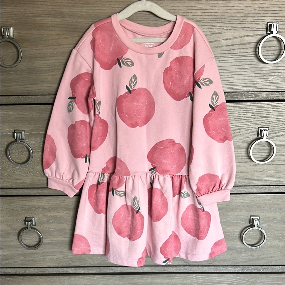 Carter’s Pink Apple Print Dress Size 5T